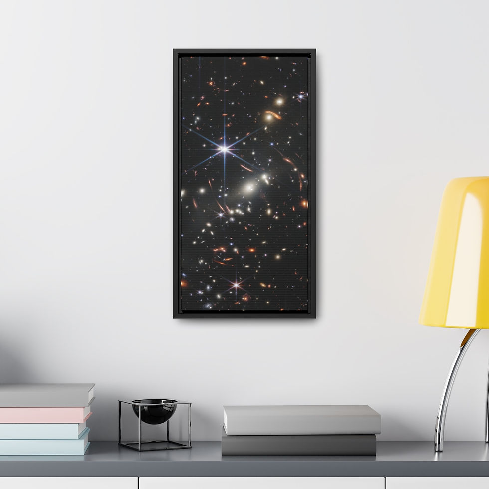 Thumbnail: First Deep Field by Webb Space Telescope - Framed Canvas Various Medium Sizes