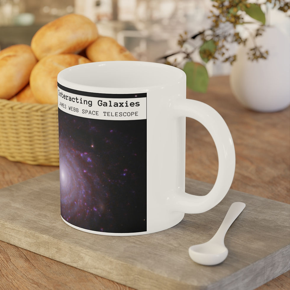Miniatura: James Webb Space Telescope Interacting Galaxies with Border Mug, 20oz