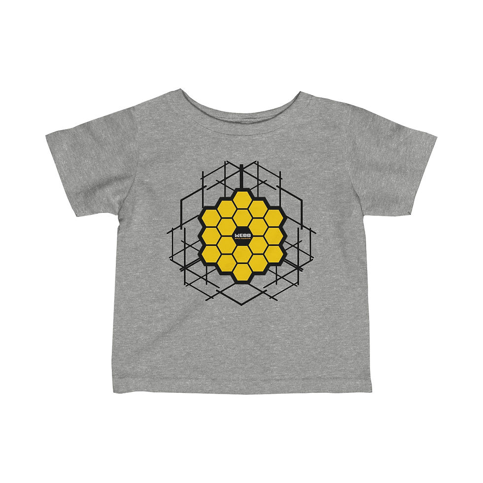 Miniature : Infant James Webb Space Telescope  - JWST Abstract Honeycomb T-Shirt