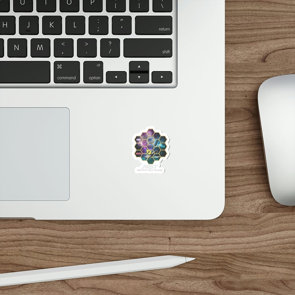 Thumbnail: Die-Cut Sticker Decal - Exploration Honeycomb - James Webb Space Telescope