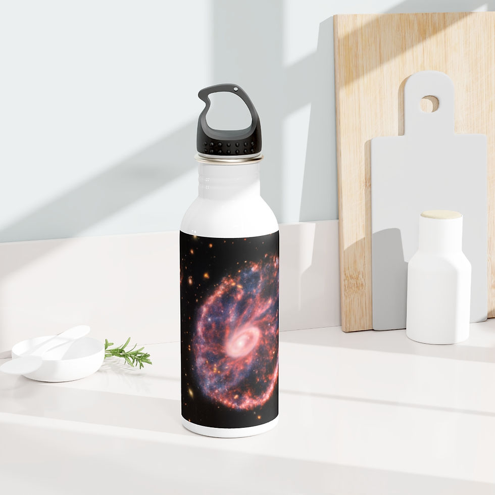 Miniatura: Cartwheel Galaxy - James Webb Space Telescope - Stainless Steel Water Bottle