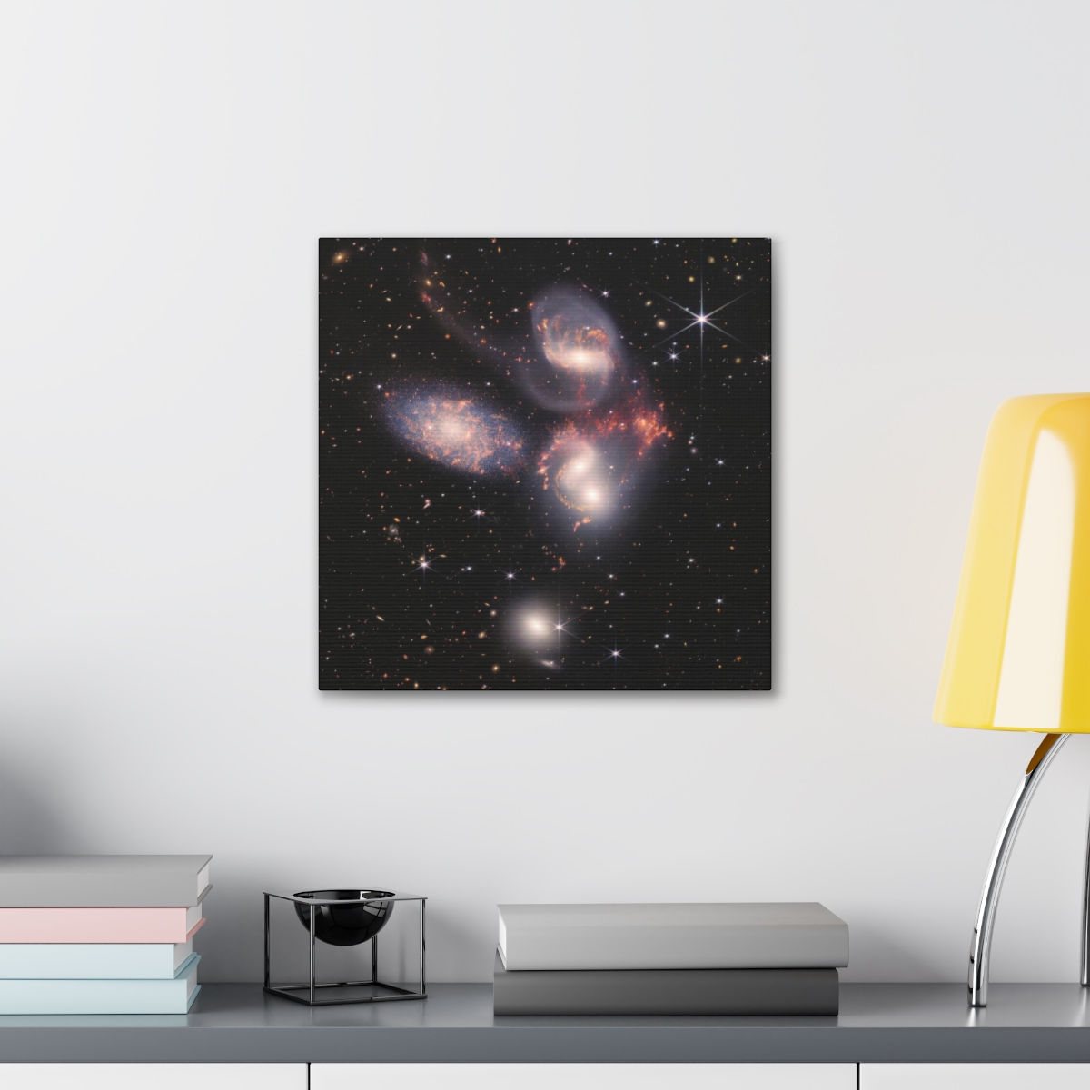 Stephan's Quintet by Webb Space Telescope Wrapped Canvas - Various Medium Sizes