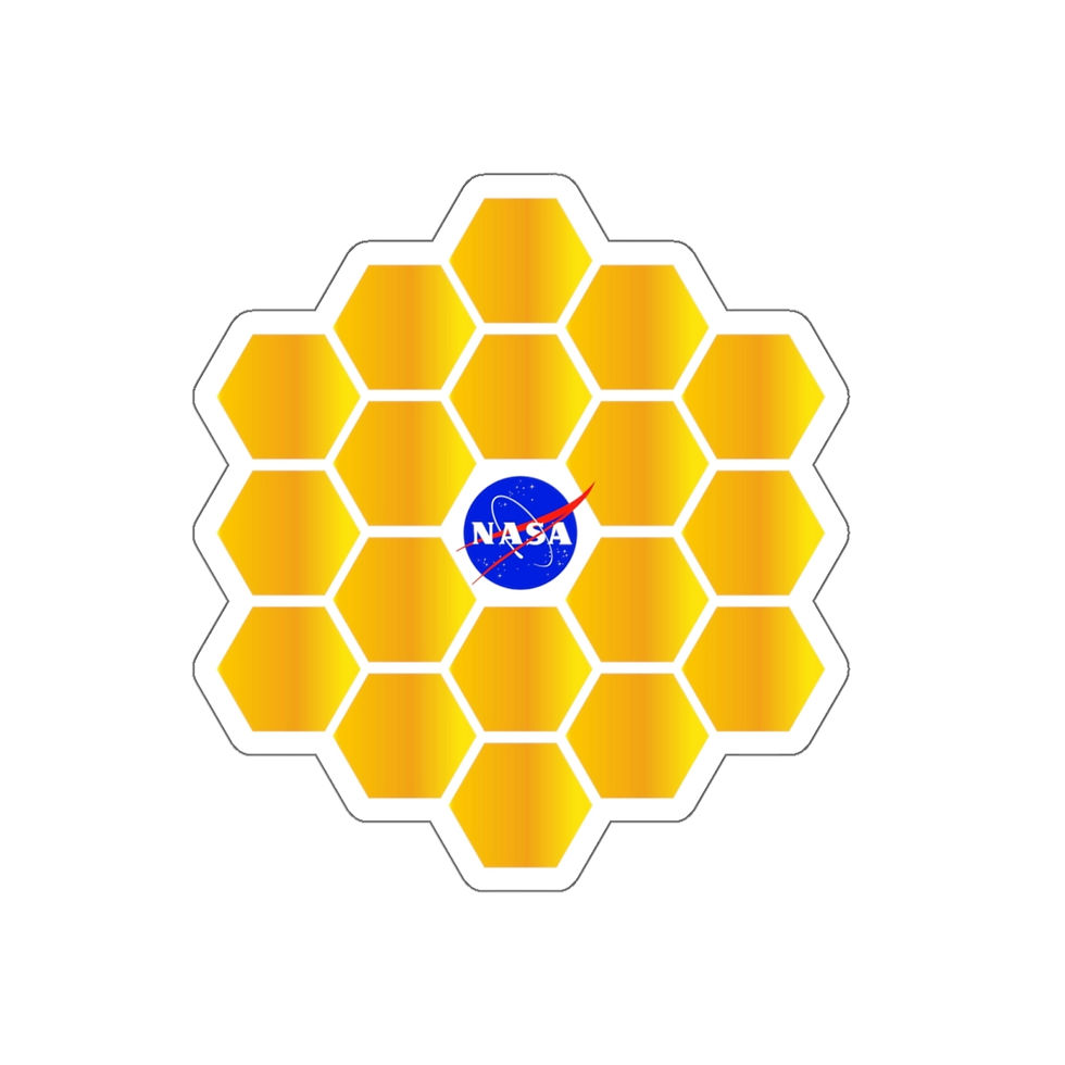 Miniatura: Die-Cut Sticker Decal - NASA  Mirrors - James Webb Space Telescope NASA JWST