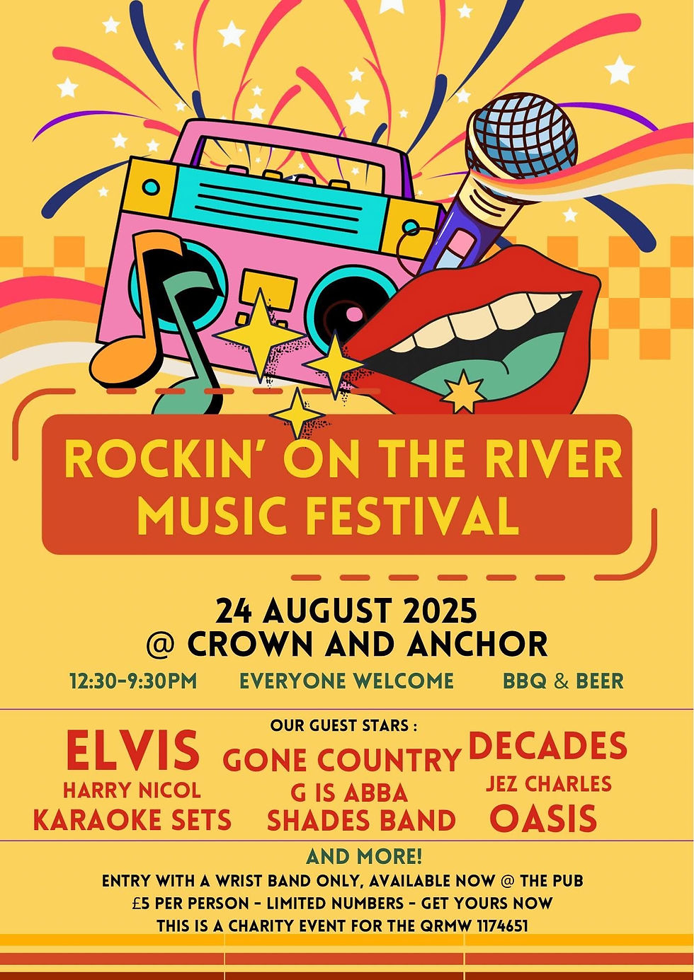 Rockin' on the River (tickets available in pub and on door)