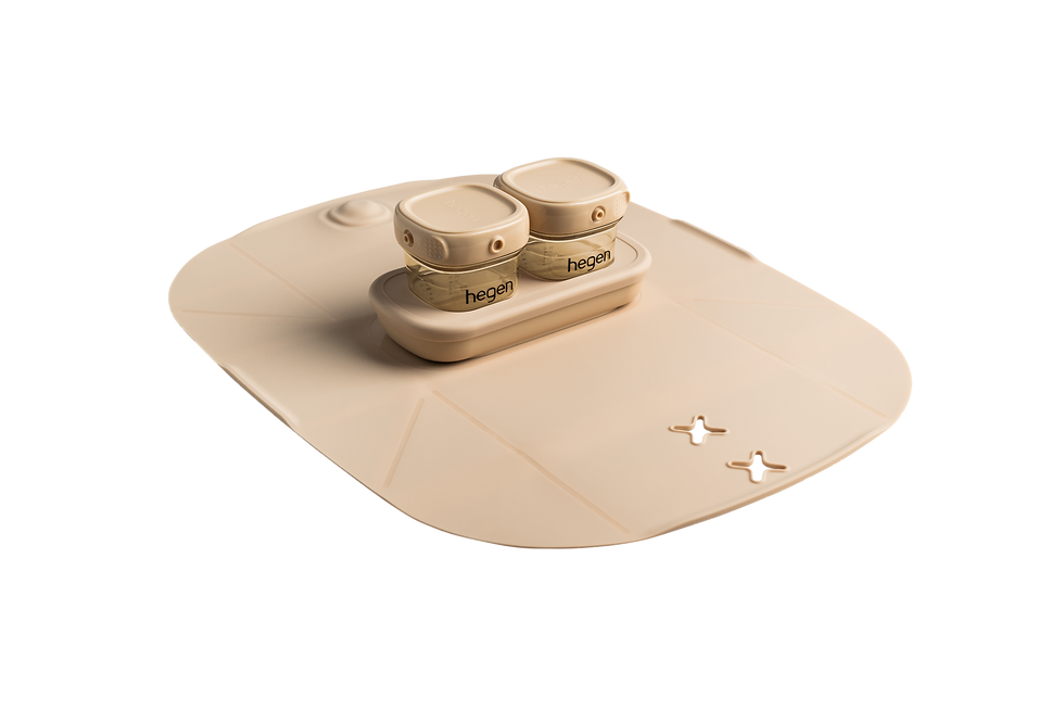 Thumbnail: Hegen Mealtime Starter Kit with Foldable Placemat Taupe