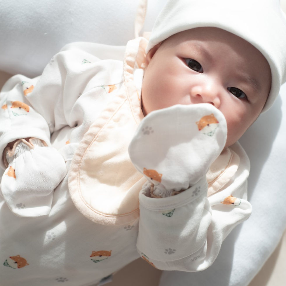 Thumbnail: Granny Ben Tencel Muslin Baby Mittens & Socks