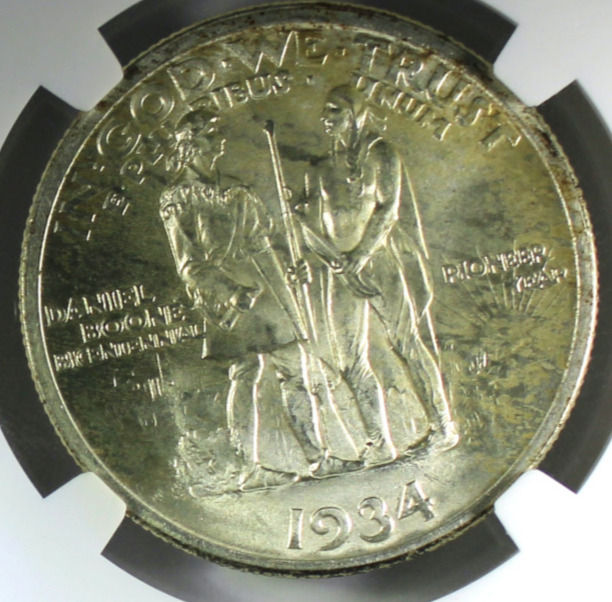Thumbnail: 1934 Boone Silver Commemorative Half Dollar - NGC MS-66 - Mint State 66
