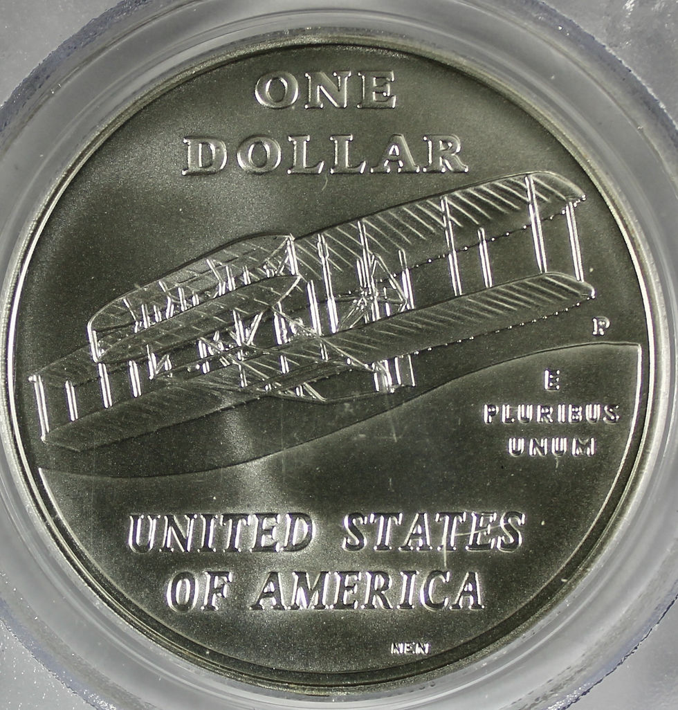 Thumbnail: 2003-P First Flight Commemorative Dollar - PCGS MS-69