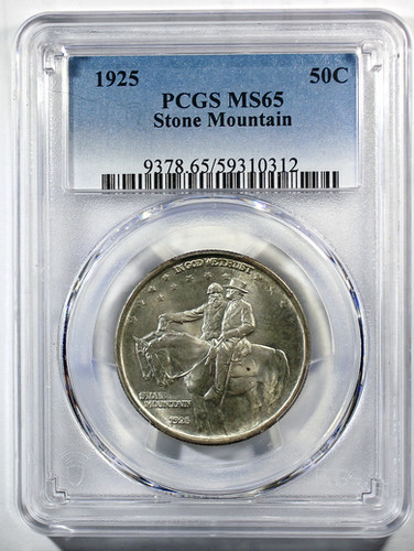 1925 Stone Mountain Silver Half Dollar Commemorative - PCGS MS-65