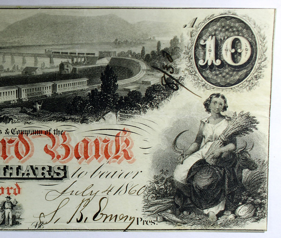 Thumbnail: 1860 Sanford, Maine The Sanford Bank $10 Note - Ungraded, Colorful VF