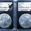Thumbnail: 2021 Pair American Silver Eagles -Type 1 and 2 -NGC MS-70 - Black Label