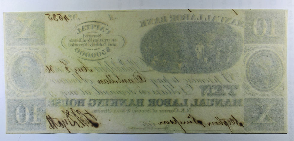 Thumbnail: 1826  Manual Labor Banking House $10 Note - Philadelphia, PA - AU