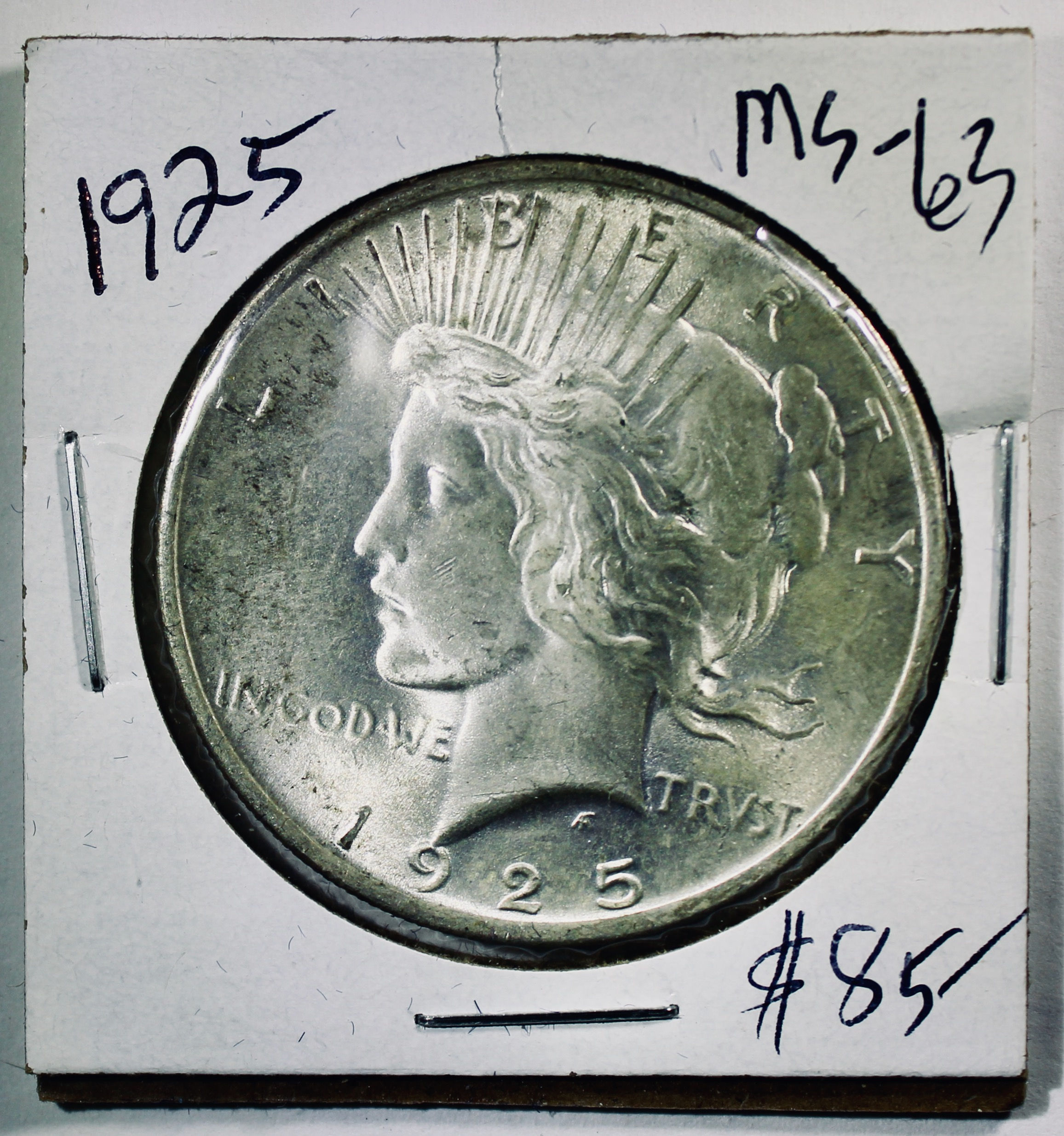 1925 Peace Silver Dollar - Uncertified BU - Well Struck - Cartwheel Luster