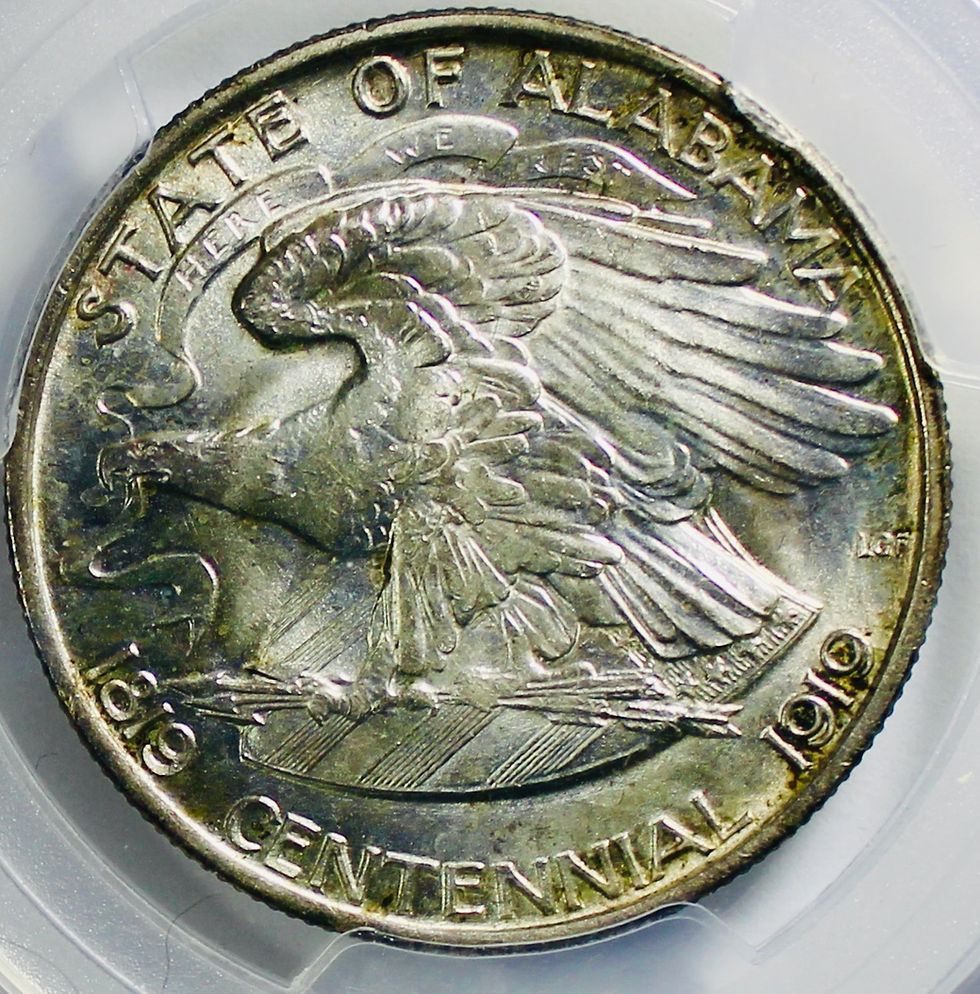 Thumbnail: 1921 Alabama Silver Commemorative Half Dollar - PCGS MS-66 - Mint State 66