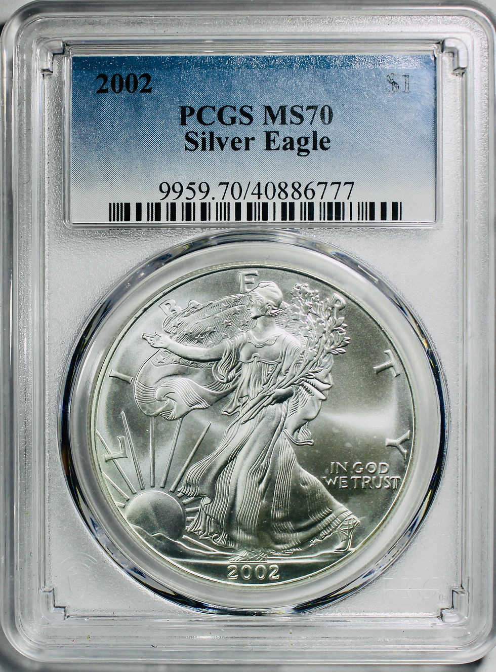 2002 American Silver Eagle - PCGS MS-70 - Mint Sate 70
