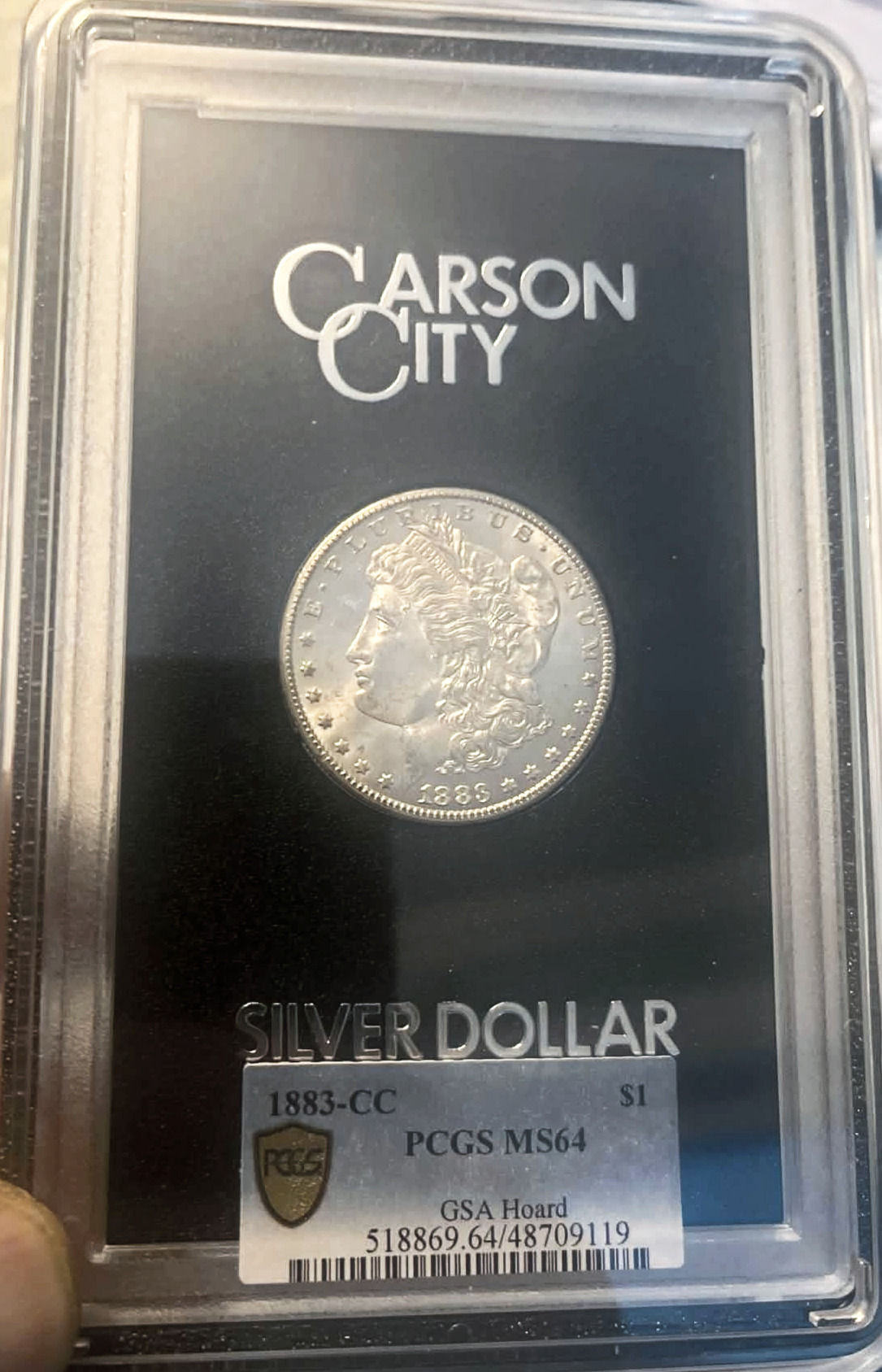 1883-CC Morgan Silver Dollar - PCGS MS-64 GSA - Carson City