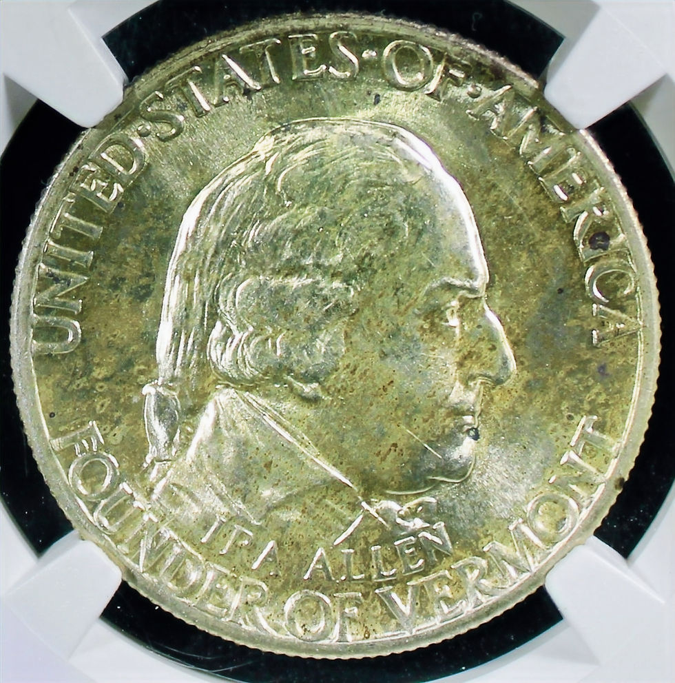 Thumbnail: 1927 Vermont Silver Commemorative Half Dollar NGC MS-67 - Mint State 67