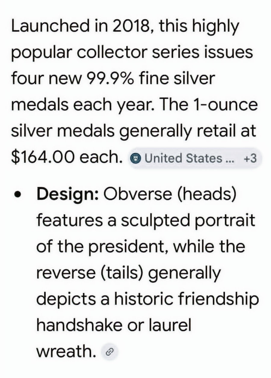 Thumbnail: 2019 Presidential Silver Medal- James Monroe - US Mint 1 Ounce .999 - OGP