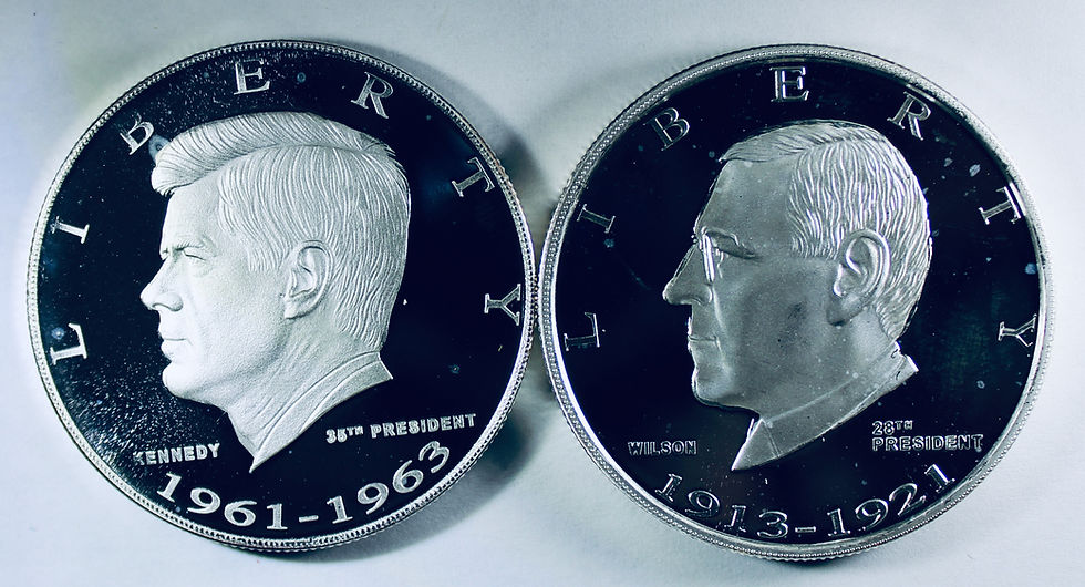 Thumbnail: 1 Ounce Silver Rounds-  .999 Pure - President Series Cameo