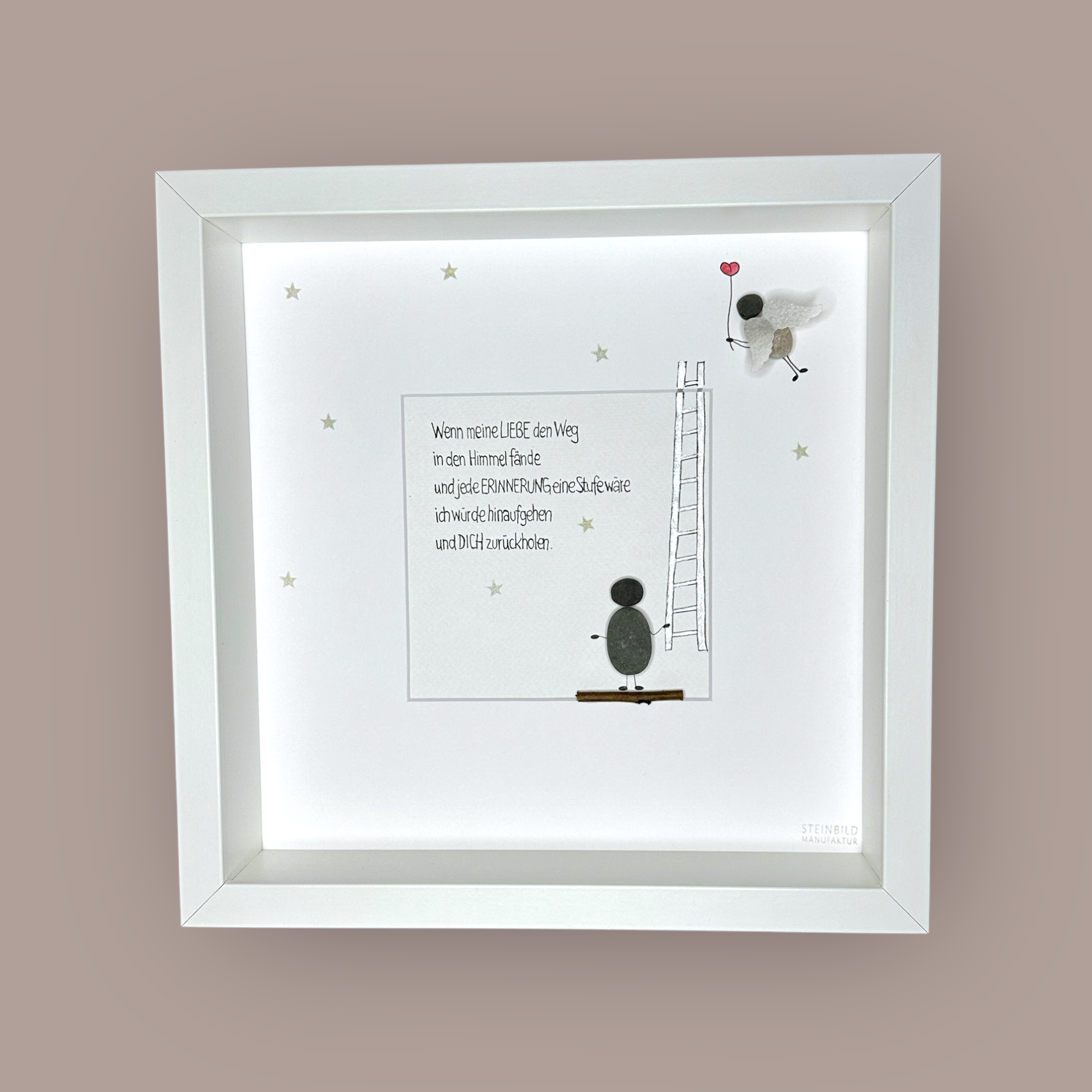 Steinbild - Wenn MEINE Liebe den Weg ... - Trauer - personalisiert