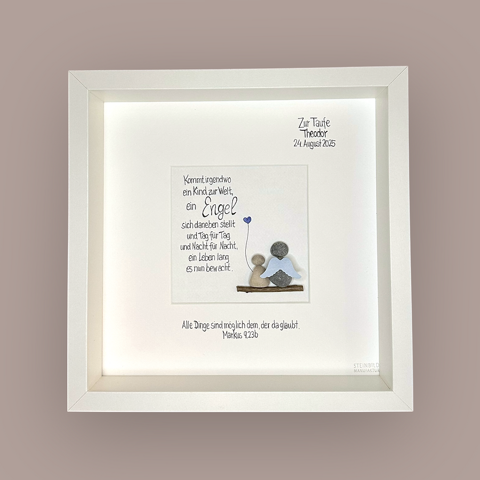 Steinbild ♥ Kommt irgendwo ein Kind zur Welt ♥ TAUFE ♥ personalisier