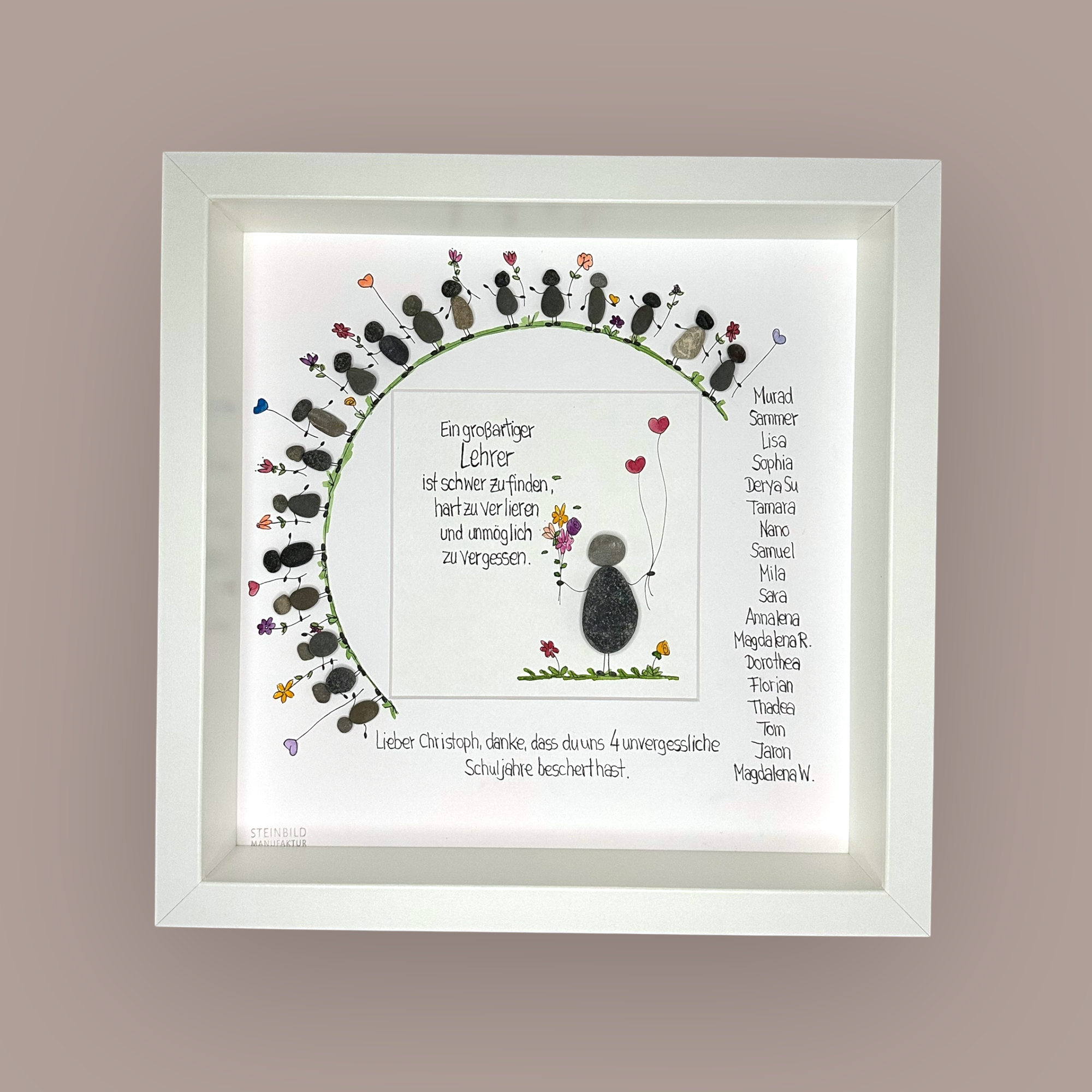 Steinbild ♥ Ein großartiger Lehrer ist schwer zu finden, hart zu verlieren ..