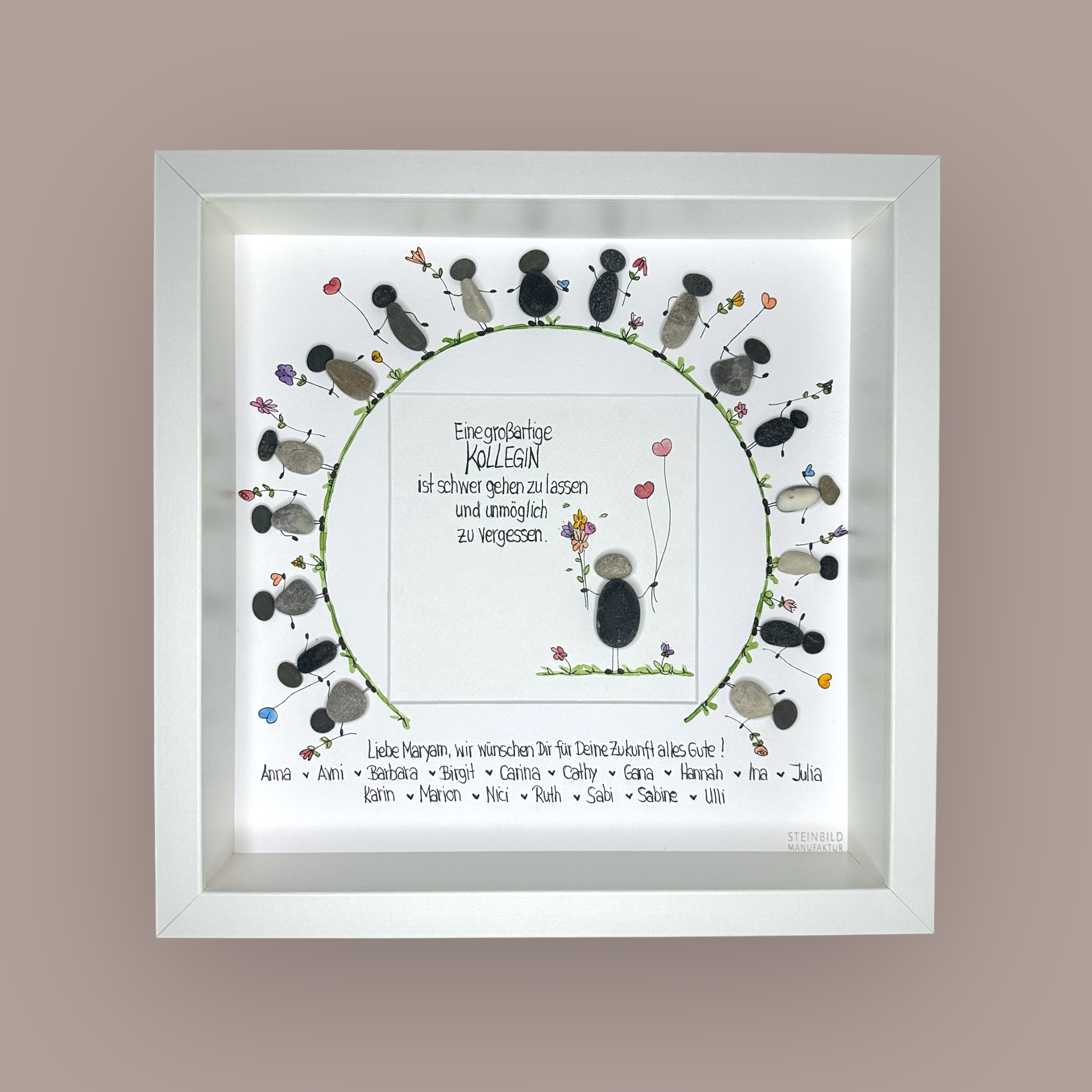 Steinbild ♥ Eine großartige Kollegin ist schwer gehen zu lassen ...