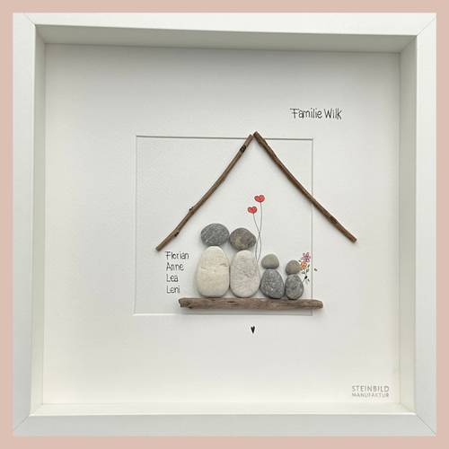Steinbild Familie Selber Machen
