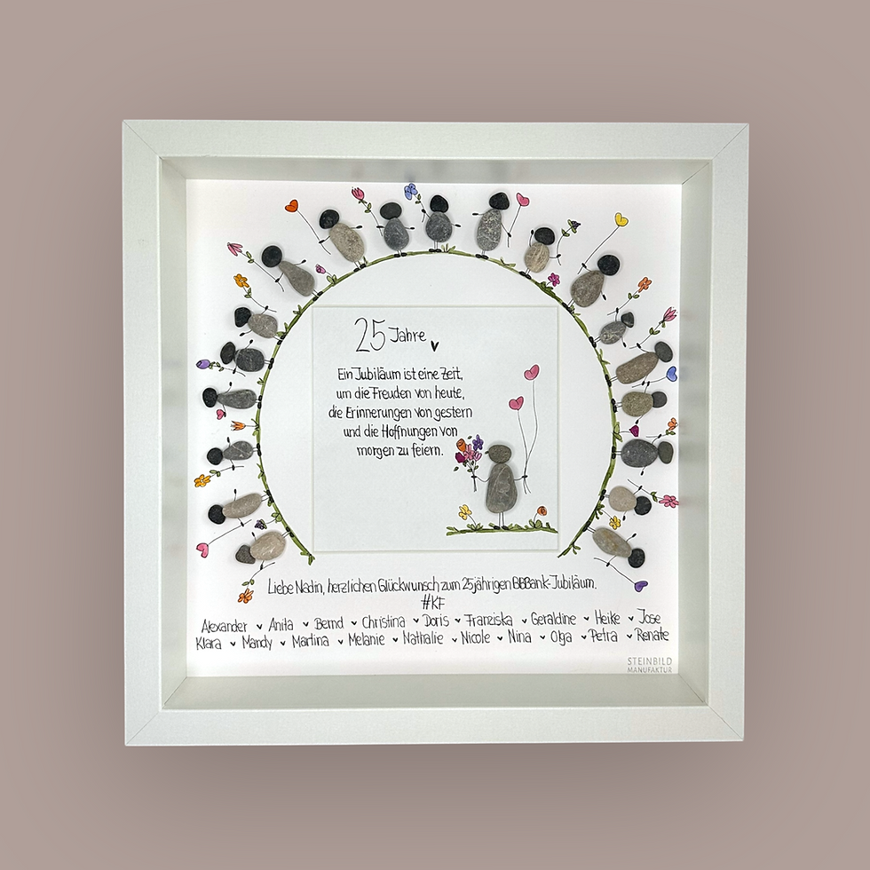 Miniaturbild: Steinbild ♥ 25 Jahre ♥ Jubiläum ♥ bis 18 Personen ♥ personalisiert