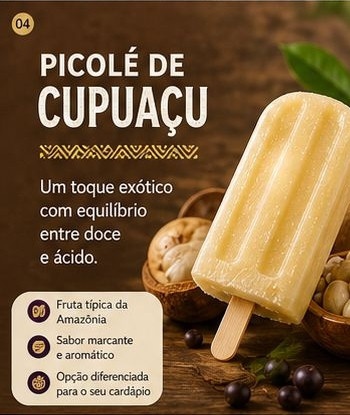 Imagem do picolé de cupuaçu