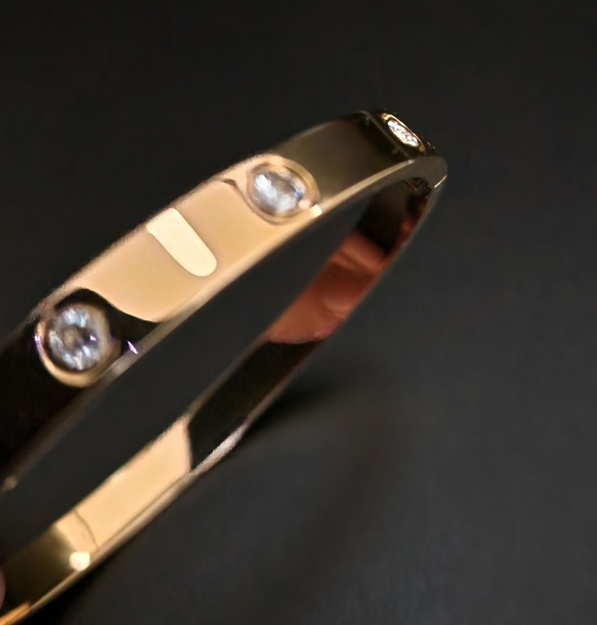 Bracelet en acier inoxydable et strass