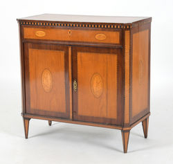 Dutch Neoclassical Inlaid Mahogany Side Cupboard