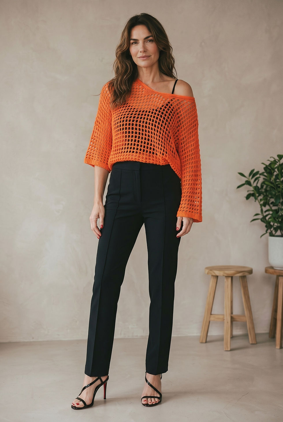 Miniature : Pull à manches courtes en crochet
