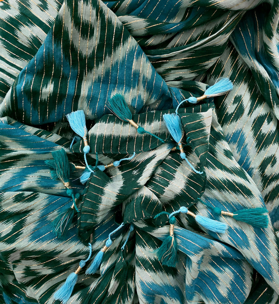 Miniature : Foulard oversize avec fil en lurex or