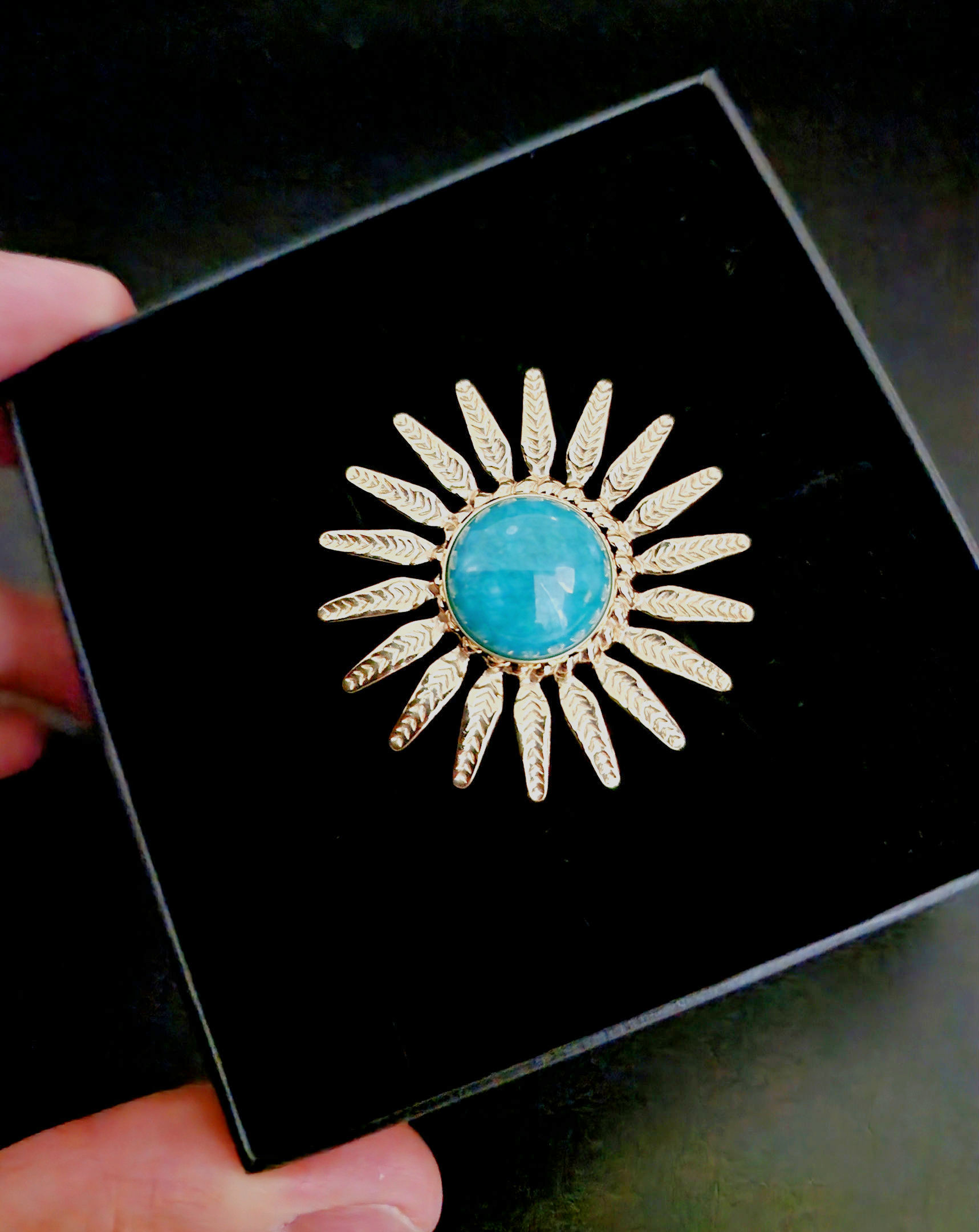 Bague en acier inoxydable et pierre