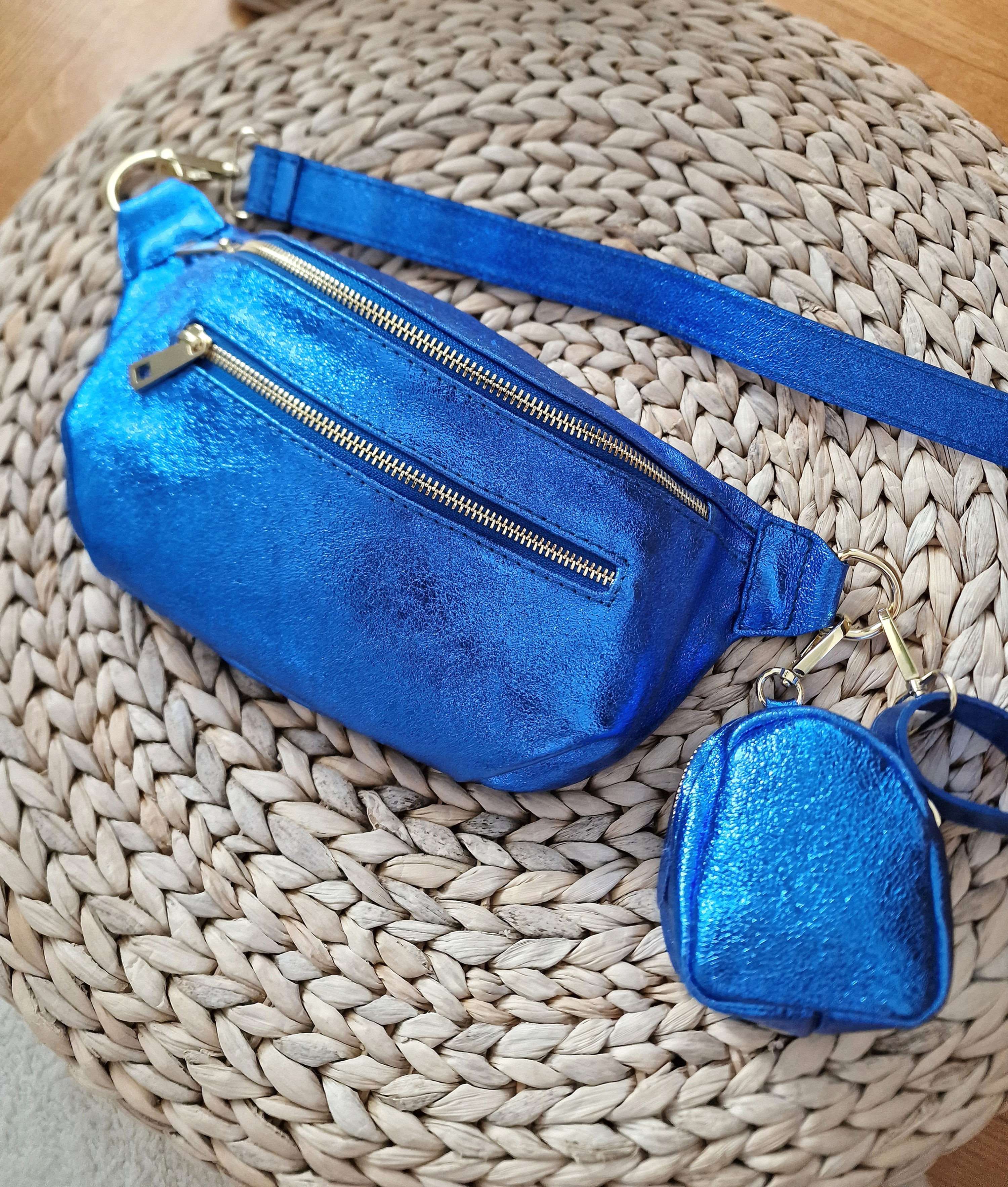 Sac banane en cuir véritable