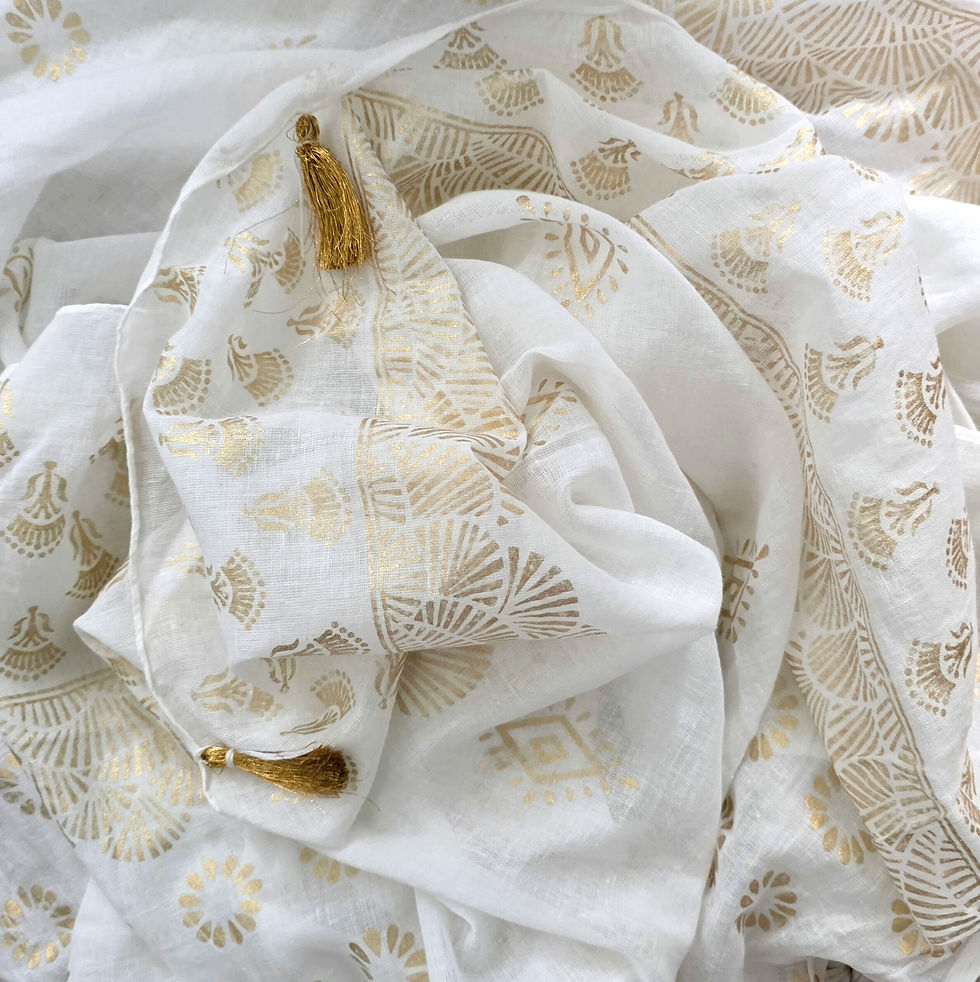 Miniature : Foulard imprimé or