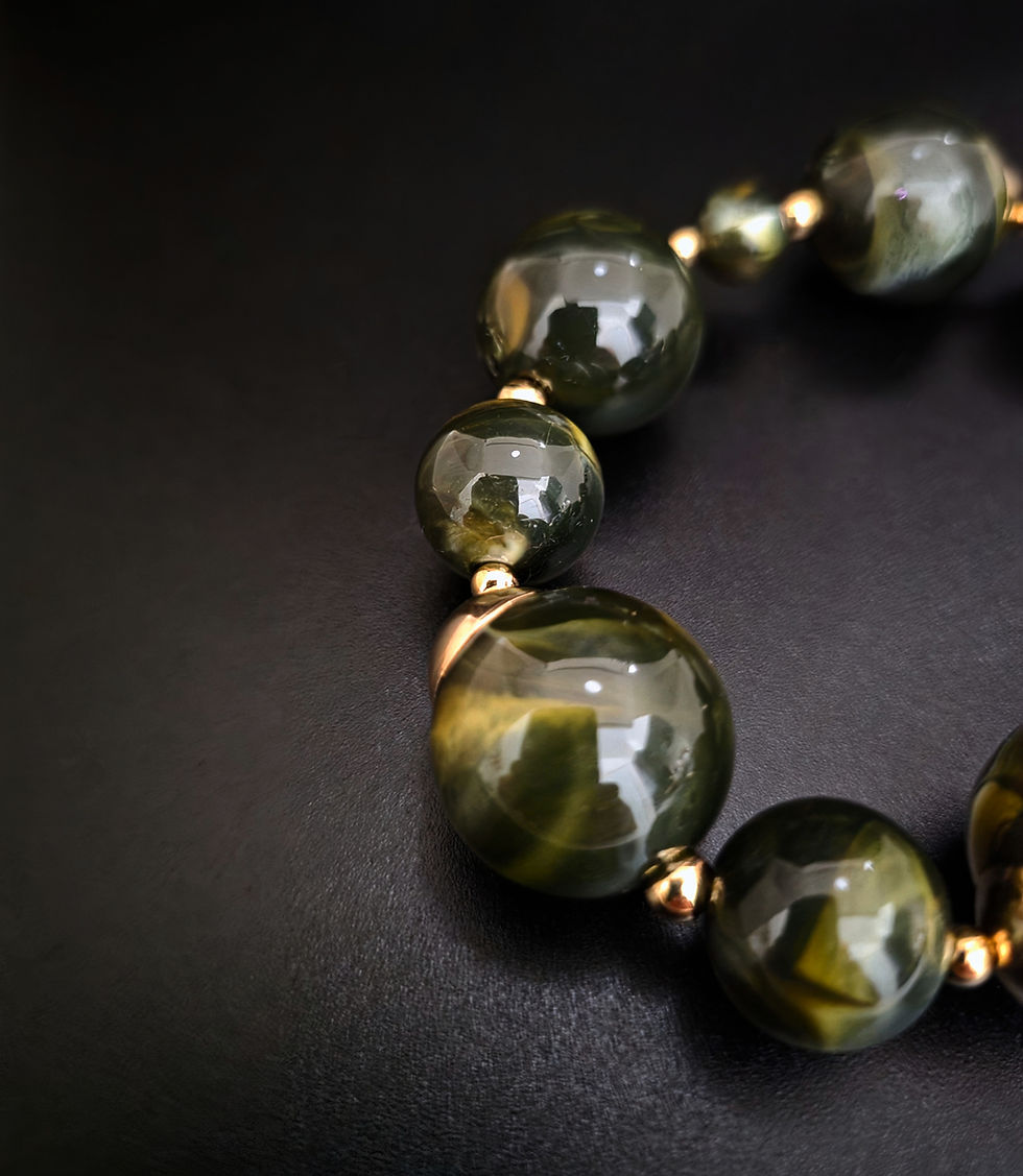 Miniature : Bracelet en acier inoxydable perles en résine