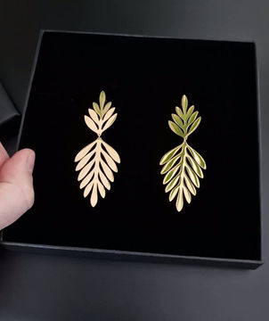 Thumbnail: Boucles d'oreilles en acier inoxydable