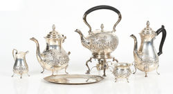 A Six Piece George III Sterling Silver Tea Set