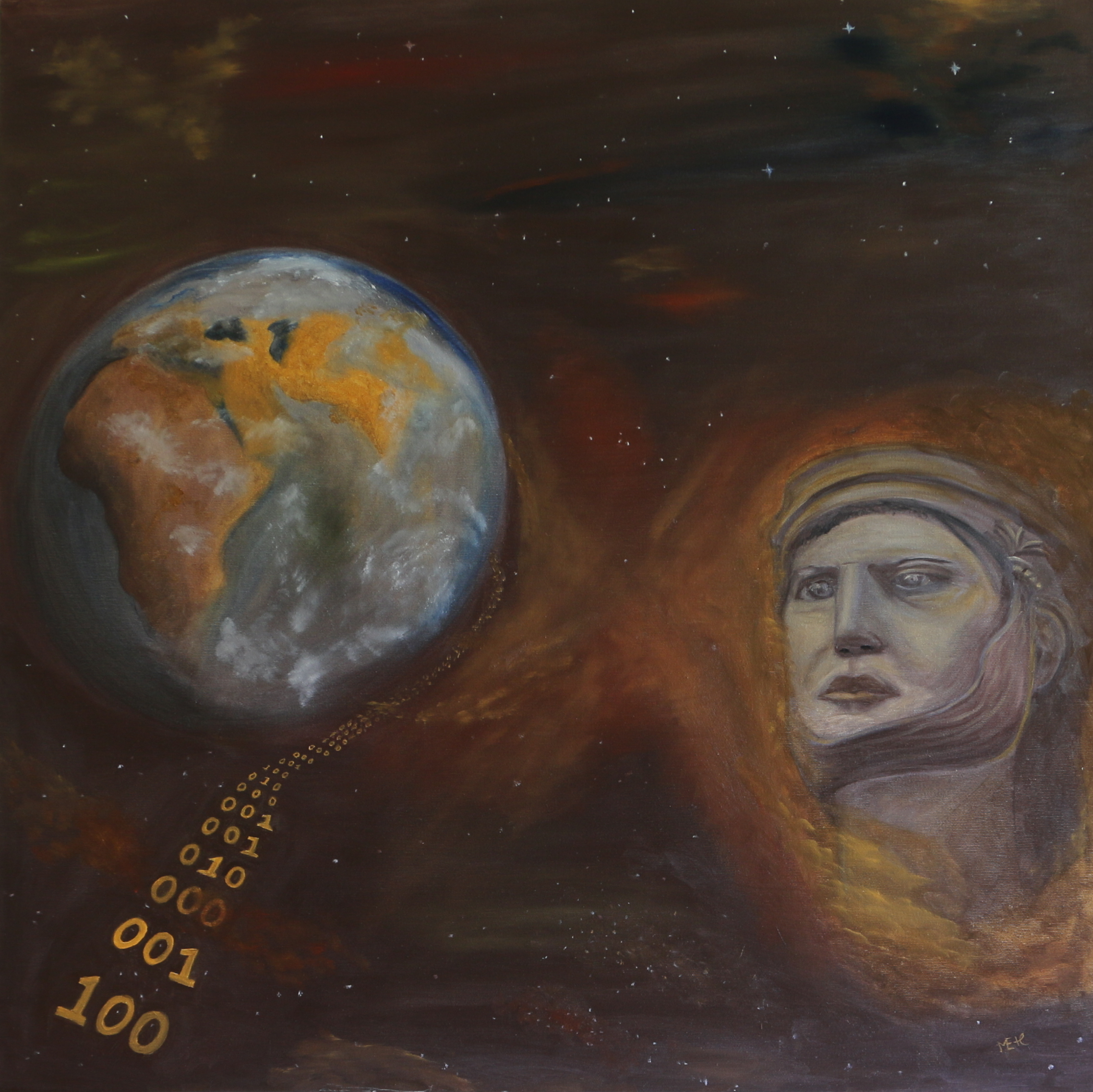 Digitális korszak, 80x80 cm