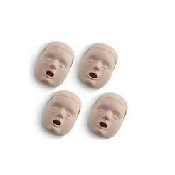 Face skin replacements for the Prestan Professional Child manikin Medium Skin 4 Pack