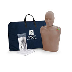 Prestan Professional Adult Jaw Thrust CPR-AED Training Manikin Dark Skin