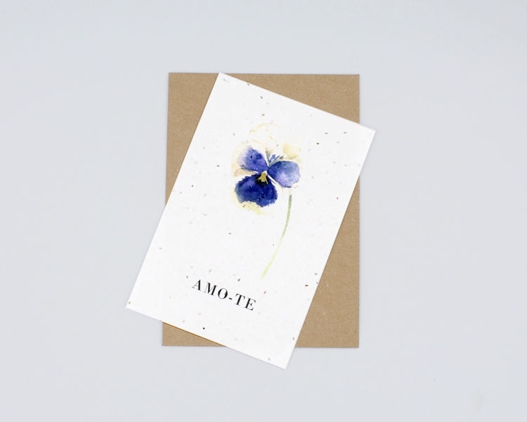 Postal com Sementes -"Amo-te" - Life in a Bag