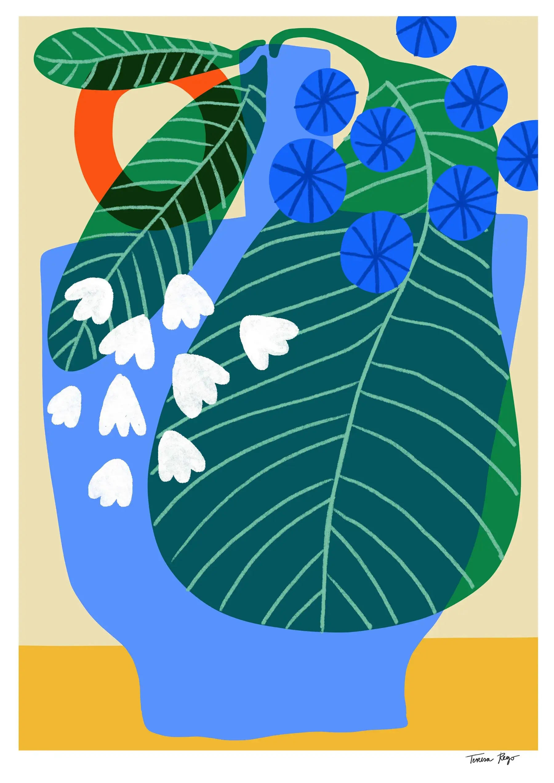 Ilustração A3 - Alocasia Print- Teresa Rego