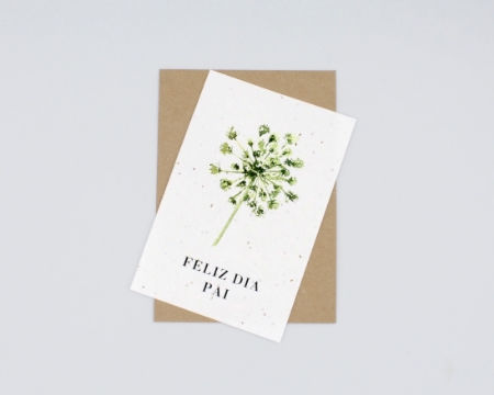 Postal com Sementes -  "Feliz dia do Pai" - Life in a Bag