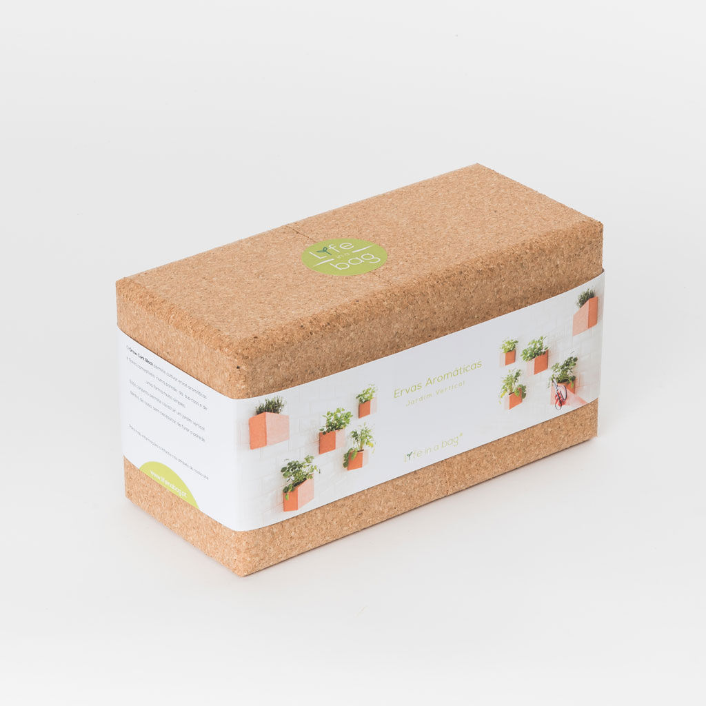 Grow Cork Block: Jardim Vertical- Ervas Aromáticas - Life in a Bag