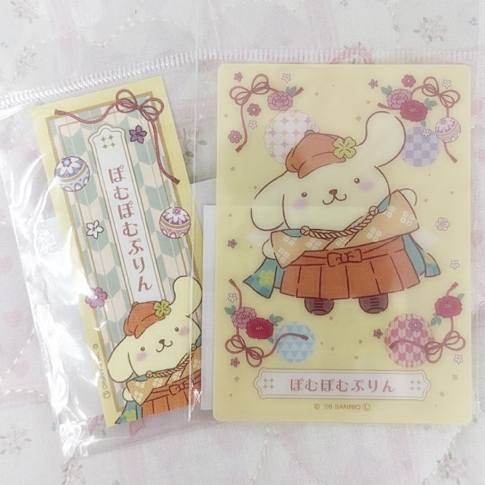 縮圖：[現貨]Sanrio - 和風浪漫公仔貼紙+小卡組合 (全6款)  