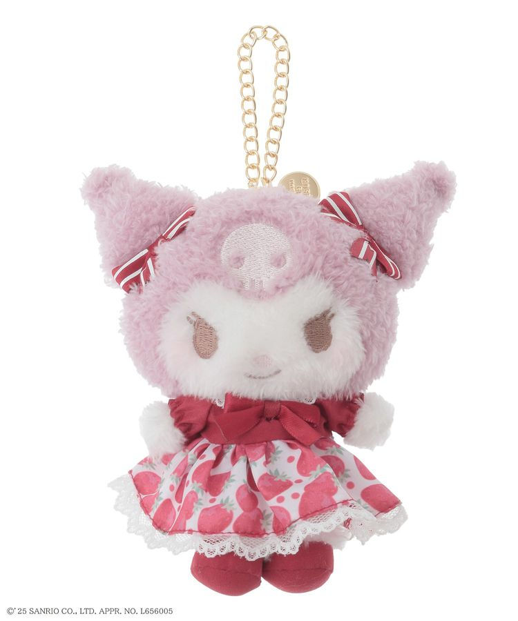 縮圖：[現貨]Sanrio -  草莓新聞50週年公仔(Kuromi/Melody)
