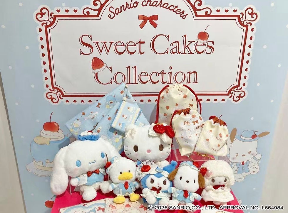 縮圖：[預訂]Sanrio - 7月再販草莓蛋糕系列公仔掛件/環保袋